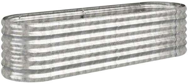 vidaXL Hochbeet Verzinkter Stahl 152x40x36 cm Silbern 318872