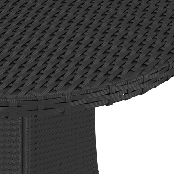 vidaXL Gartentisch Schwarz 70x70x73 cm Poly Rattan 310465 Bild 4