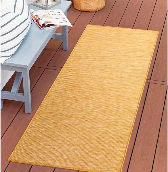 Carpet City Outdoorteppich PALM 2778, rechteckig, Höhe: 5 mm, Läufer, Wetterfest & UV-beständig, für Balkon, Terrasse, Küche, flach