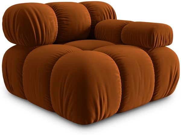 Micadoni Eckmodul Bellis Rechts Samt Bluvel Terrakotta Bild 2