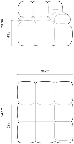 Micadoni Eckmodul Bellis Rechts Samt Bluvel Terrakotta Bild 8