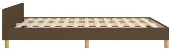 Bettgestell mit Kopfteil Dunkelbraun 140x200 cm Stoff [3125141] Bild 7