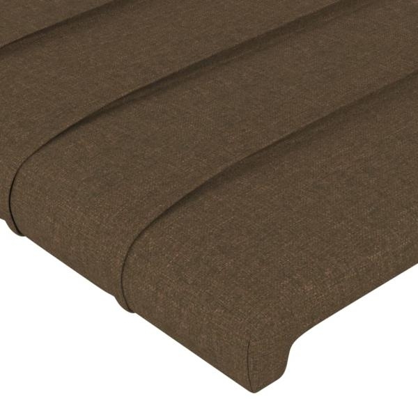 Bettgestell mit Kopfteil Dunkelbraun 140x200 cm Stoff [3125141] Bild 11