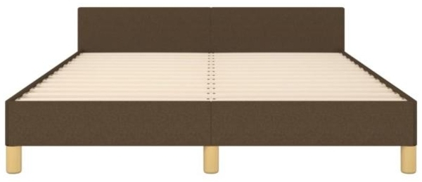 Bettgestell mit Kopfteil Dunkelbraun 140x200 cm Stoff [3125141] Bild 6