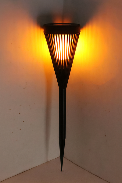 Solar Wegelampe flackernd H 46cm | 12 Stück Außenlampen | Solarleuchten inkl Akku 1x 1,2V für Garten Balkon und Wege | LED Flammeneffekt für stimmungsvolle Beleuchtung