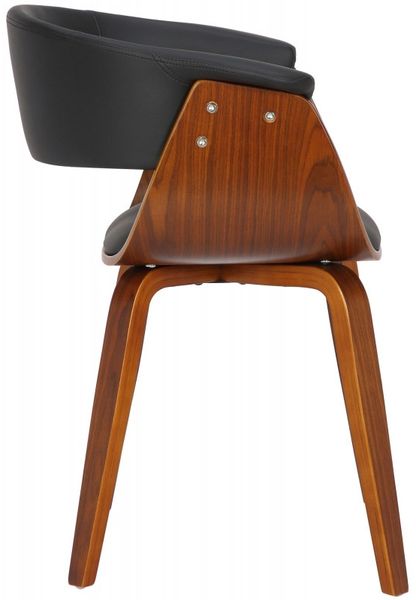 2er Set Stühle Bruce Kunstleder walnuss (Farbe: schwarz) Bild 5