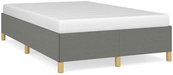 Einzelbettgestell Design für Erwachsene ohne Matratze Dunkelgrau 120x190 cm Stoff d4599e
