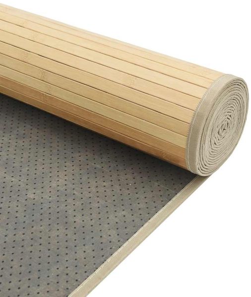 vidaXL Teppich Rechteckig Hell Natur 60x1000 cm Bambus 376861 Bild 5
