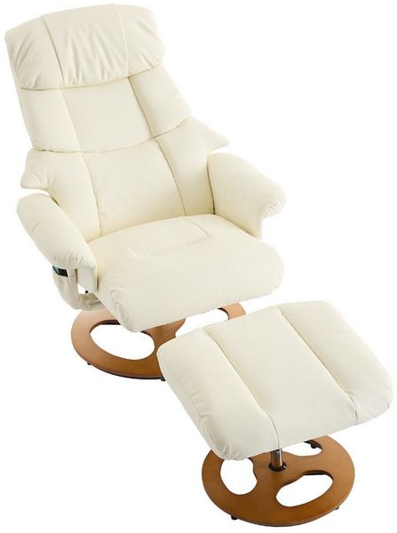 i@home Relaxsessel Bequemer Relaxsessel mit Massage-, Heiz&Liegefunktion, 360° drehbar (2-St, Relaxsessel mit Hocker), Versteckte Kopfstütze