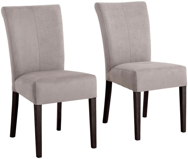 Home affaire Esszimmerstuhl Queen (Set, 2 St), Beine aus massiver Buche, wengefarben lackiert, Polsterstuhl