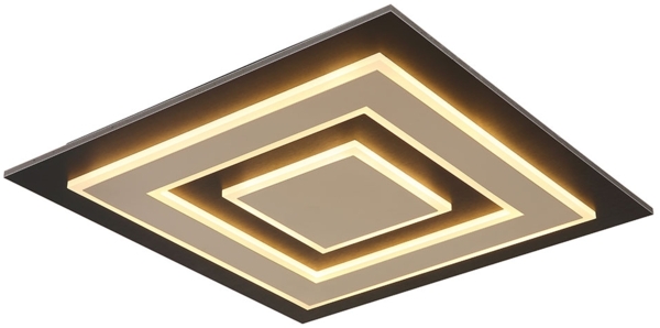 LED Deckenleuchte, Metall, Schwarz champagnerfarben, L 48 cm