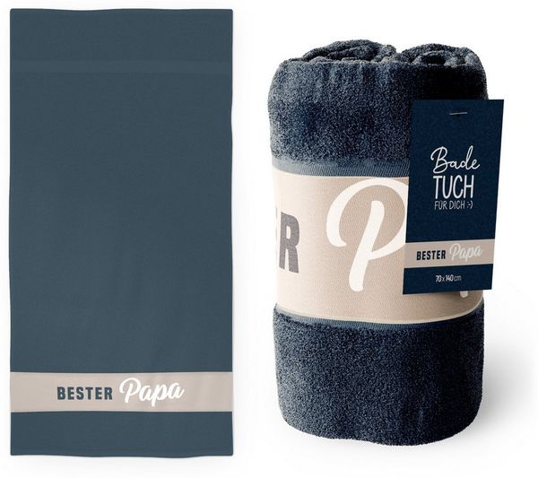 Badetuch Duschtuch Handtuch 70x140 Geschenk la vida Bester Papa 3797551