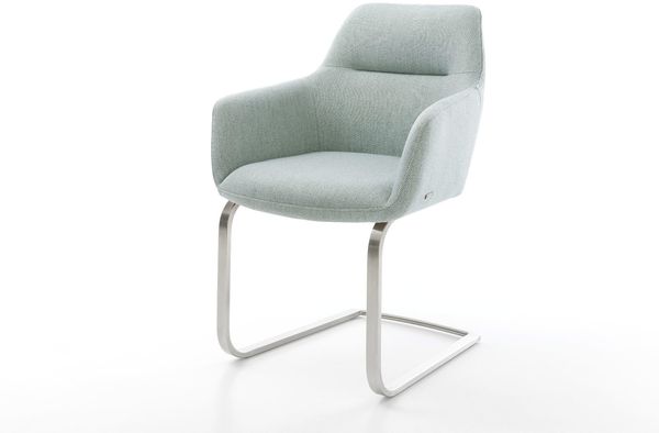 Schwingstuhl Pejo-Flex Stripes Mint Freischwinger flach Edelstahl