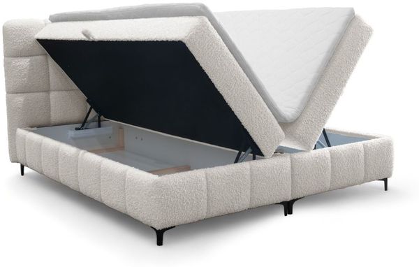 Boxspringbett Bett Schlafzimmerbett SOPHIE 120x200cm Stoff Rolf Beige Bild 4