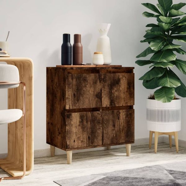 vidaXL Sideboard Räuchereiche 60x35x70 cm Holzwerkstoff 821161