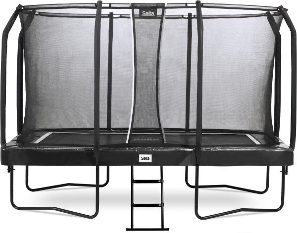 Salta 'First Class' Trampolin inkl. Sicherheitsnetz und Leiter, rechteckig, Stahl schwarz, 366x214 cm