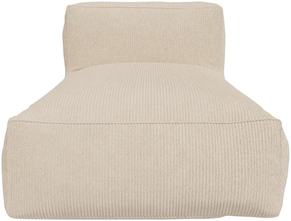 Vente-unique - Recamiere - Cord - Beige - NOUMARA