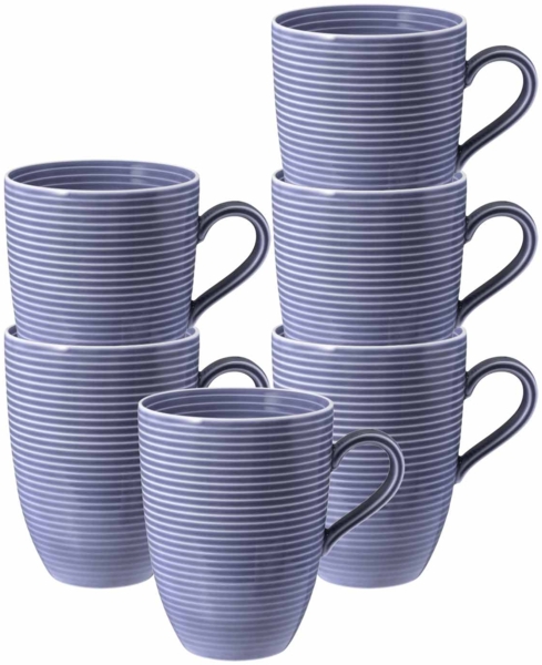 Seltmann Weiden Beat Color Glaze Kaffeebecher 350 ml 6er Set Fliederblau
