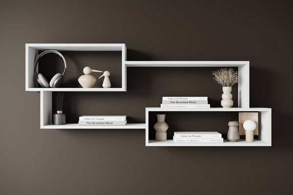 Home affaire Wandboard Wandregal Trio, 1-tlg, Ideal als Bücherregal, Dekoregal oder Ablage im Büro
