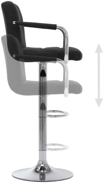 vidaXL Barhocker 2 Stk. Schwarz Stoff [283425] Bild 5