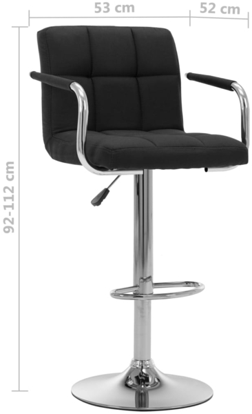 vidaXL Barhocker 2 Stk. Schwarz Stoff [283425] Bild 7