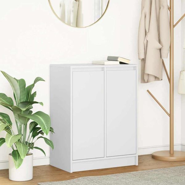 vidaXL Sideboard Weiß 57x34x76 cm Holzwerkstoff 861616