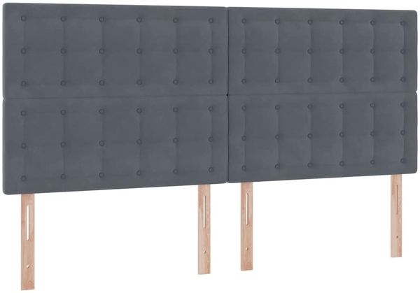 vidaXL Aufbewahrungsbett mit Matratze Dunkelgrau 200 x 200 cm Samt 3372172 Bild 9