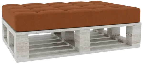 Gutekissen® Palettenkissen Gesteppte Kissen mit Knöpfen, Palettenauflagen Sitzkissen Rückenlehne Gesteppt PFG (Sitzkissen 120x80, Orange)