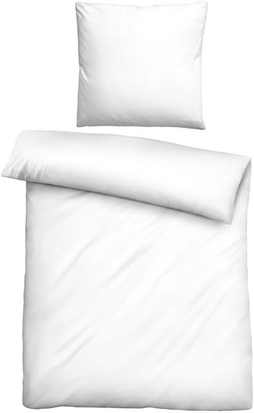 biberna Tencel Bettwäsche UNI, Weiß, 1x 135x200 cm + 1x 80x80 cm