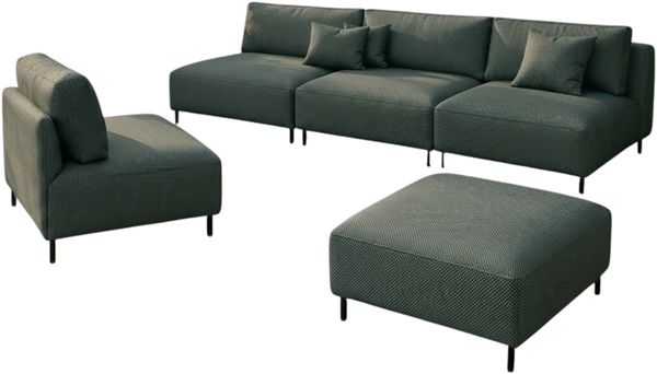 Garten Lounge Set SUN – Outdoor Möbel Set mit Sofa, Sessel und Hocker, UV-beständig und wasserabweisend Bild 2