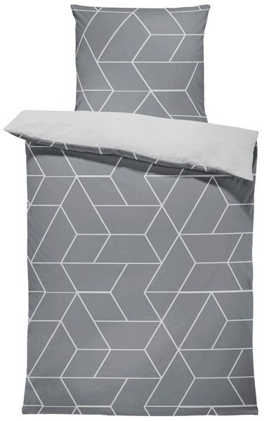 One Home Bettwäsche Jack, Microfaser, 4 teilig, grafisch und geometrisch, Übergröße