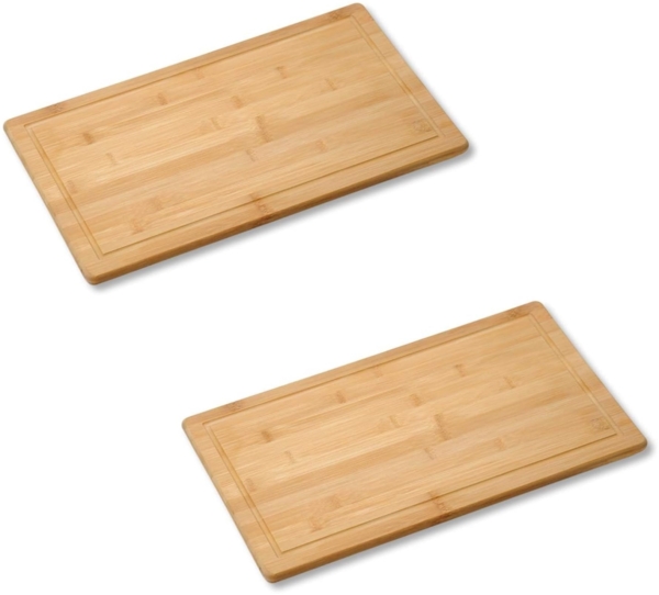 Kesper | Schneide- und Abdeckplatte | 2 Stück | FSC Bambusholz | Herdabdeckplatte je 50 x 28 x 4 cm | ideal auch als Ceranfeldabdeckung Bild 2