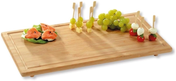 Kesper | Schneide- und Abdeckplatte | 2 Stück | FSC Bambusholz | Herdabdeckplatte je 50 x 28 x 4 cm | ideal auch als Ceranfeldabdeckung Bild 3