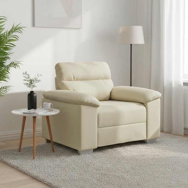 vidaXL Sessel Creme 100x81x84 cm Kunstleder 4105327