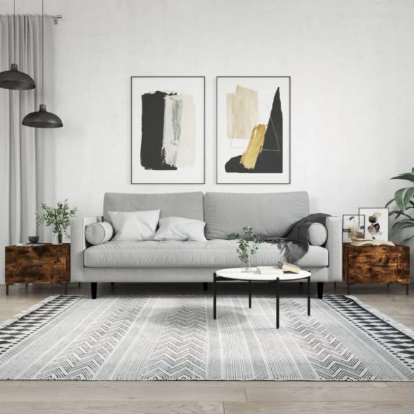 vidaXL Couchtische 2 Stk. Räuchereiche 50x50x40 cm Holzwerkstoff 829407