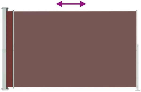 vidaXL Seitenmarkise Ausziehbar 180x300 cm Braun 313402 Bild 3