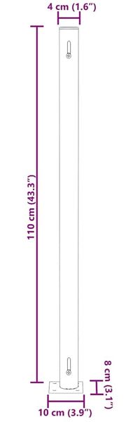 vidaXL Seitenmarkise Ausziehbar 180x300 cm Braun 313402 Bild 10