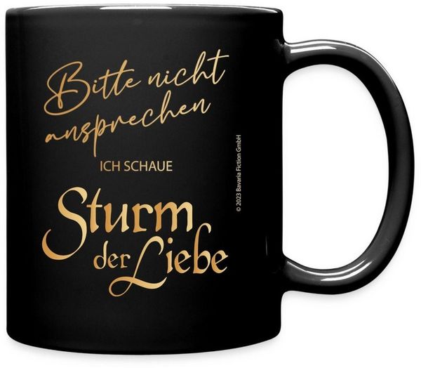 Spreadshirt Tasse Sturm Der Liebe Bitte Nicht Ansprechen Tasse Einfarbig, Keramik