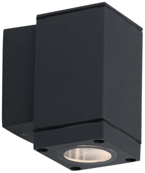 LED Wandlampe, Down Strahler, Alu grau, H 11,2 cm