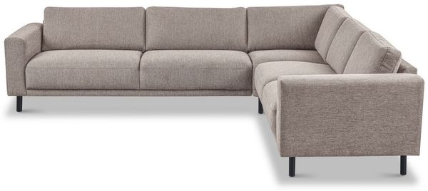 Home affaire Ecksofa Sveeva, L-Form, B. 288 cm, schwarze Metallfüße, langlebiger Webstoff, mit Wellenunterfederung, viele Farben