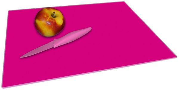 Wallario Schneidebrett Pink, ESG-Sicherheitsglas, (inkl. rutschfester Gummifüße 4mm, 1-St), 30x40cm