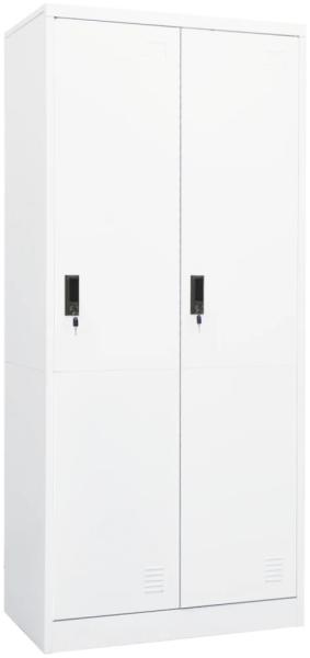 vidaXL Kleiderschrank, Stahl Weiß, 80x50x180 cm