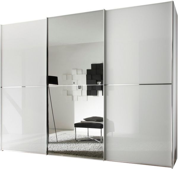 STAUD Schwebetürenschrank Sinfonie Plus, edles Design in hochwertiger Qualität, Made in Germany (in 4 verschiedenen Ausstattungen erhältlich) Mit kombinierter Glas-Spiegel-Front, viele Varianten