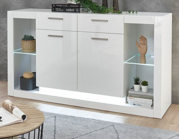 Imv 'Ladis' Sideboard, weiß Hochglanz 150 cm