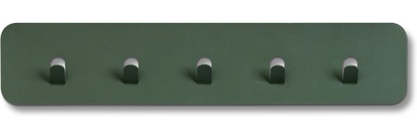 Garderobenleiste >Tilly< in grün, Metall - 50x10x3cm (BxHxT)