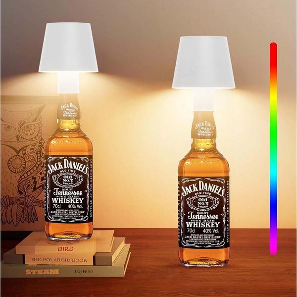 MUPOO LED Nachtlicht LED Tischleuchte RGB Flaschenleuchte Acryl Wiederaufladbar,Dimmbar, LED Flaschenleuchte Nachttischlampe USB-Aufladung LED-Dekoration