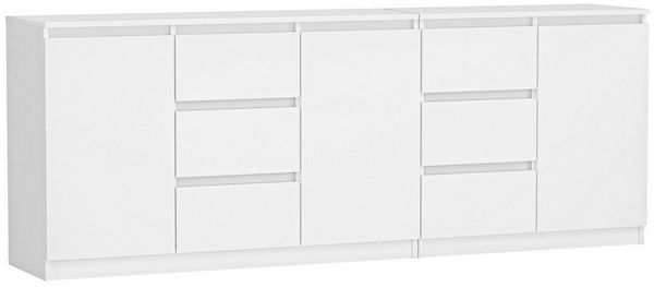 Raumhirsch Furniture Kommode Sideboard 200 cm breit (Maße 40 x 200 x 75 cm, 6 Schubladen, 3 Schranktüren)