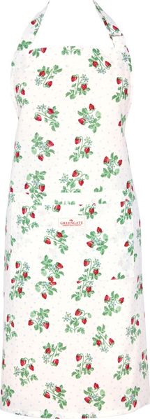 Greengate Schürze 70x90 cm Berry white 100% Baumwolle