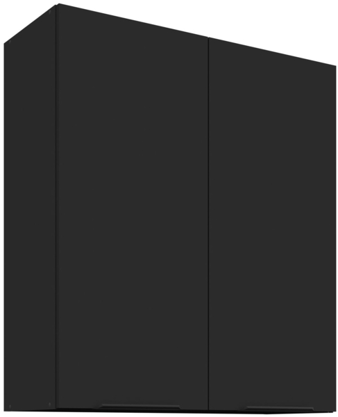 Küchen Hängeschrank 80 cm SIENA Schwarz Küche Küchenzeile Küchenblock 90 cm hoch