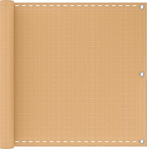 vidaXL Balkonsichtschutz Sand 75 x 700 cm HDPE und Aluminium 4003271